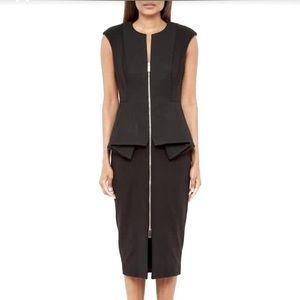 New-Ted Baker Textured Peplum Detail Dress